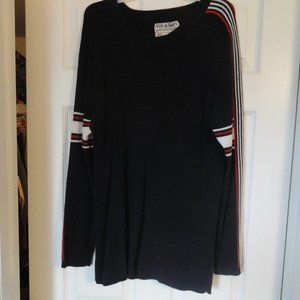 Sweater Black -With White and Red on Sleeves -XL